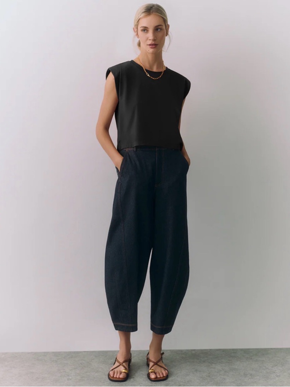 Cuyana Pima Boxy Tank black M